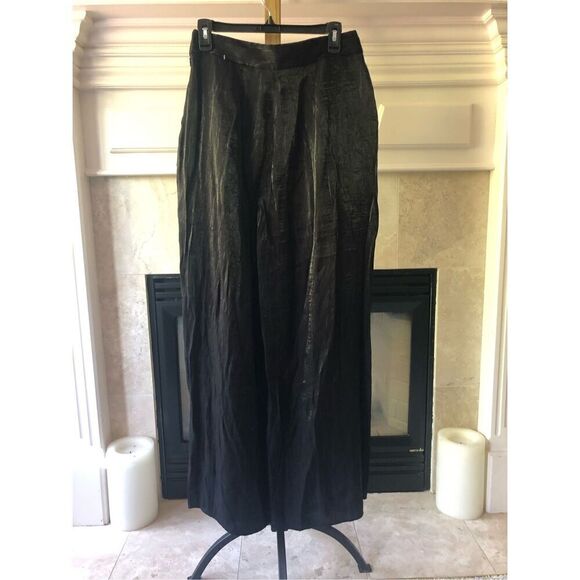 Forever 21 Women’s Black Shiny Dress Pants Size M - Picture 2 of 8